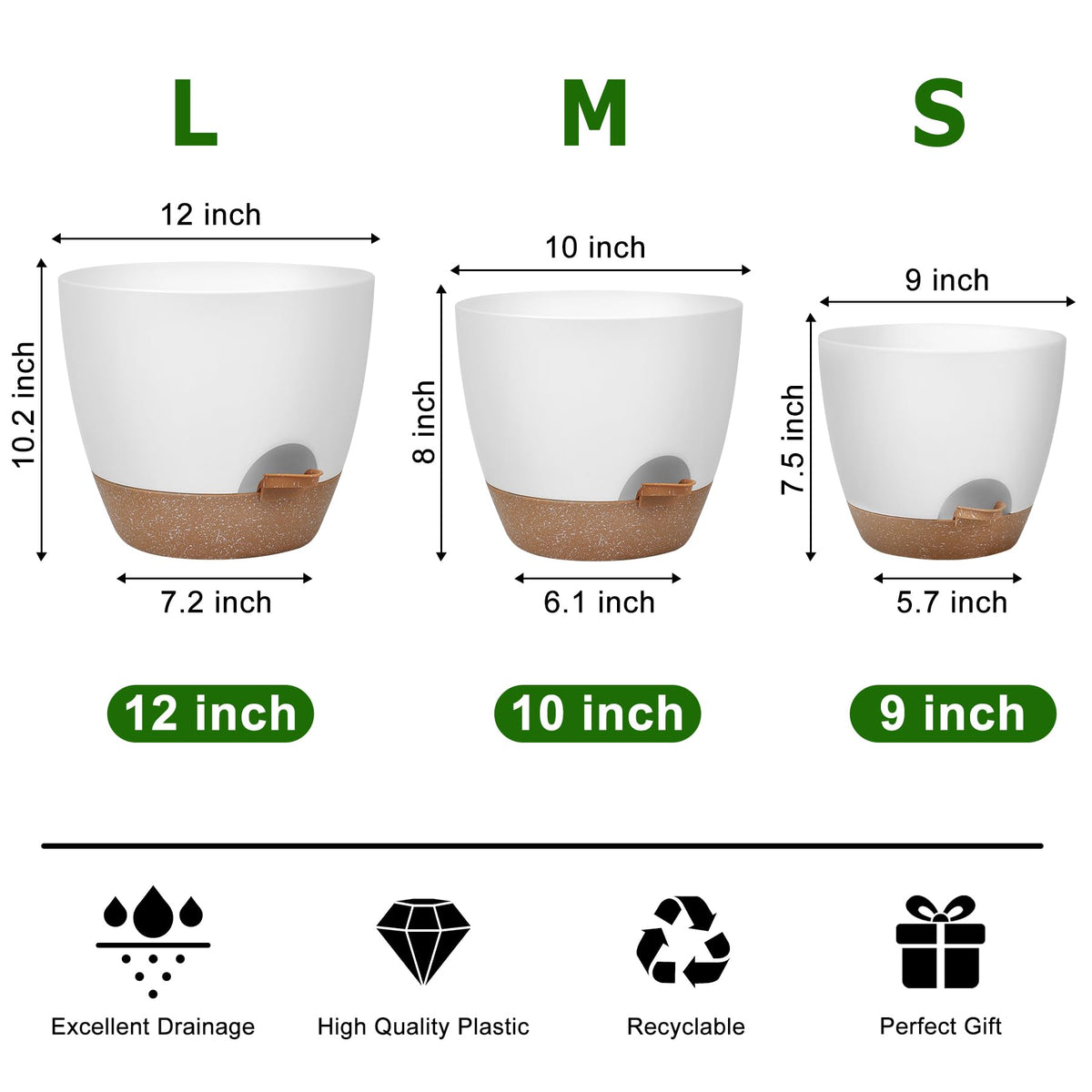 QRRICA removable watering feeder helps you monitor moisture easily