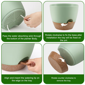 QRRICA self-watering planter feeder helps keep soil evenly moist