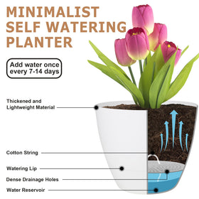 QRRICA 7.5-inch pot indoors with a clean matte finish.