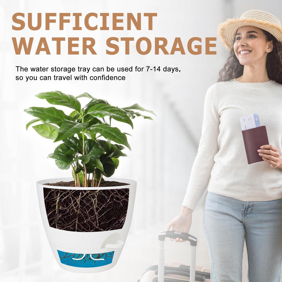 QRRICA 7-inch pot shown ready for compact plant arrangements.