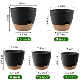 QRRICA self-watering pot 8-inch promotes healthy root growth with separate water reservoir.
