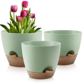 QRRICA self-watering pots with a 3-pack set reduce watering chores