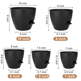 QRRICA 8 inch pot with drainage holes for balanced moisture.