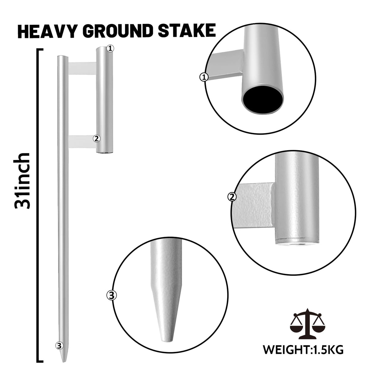 QSUM wind-resistant pole helps maintain display in breezy conditions