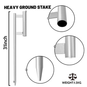 QSUM wind-resistant pole helps maintain display in breezy conditions