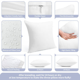 QSWRD pillow core vacuum packed; fluff up after 1-2 days