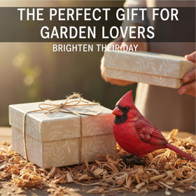 Qtaikong garden art birds on fences and beds enhance curb appeal.