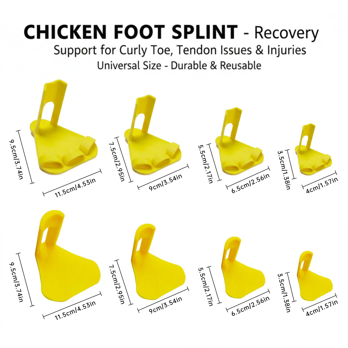 Qtaikong yellow PETG splints are lightweight and sturdy for daily use