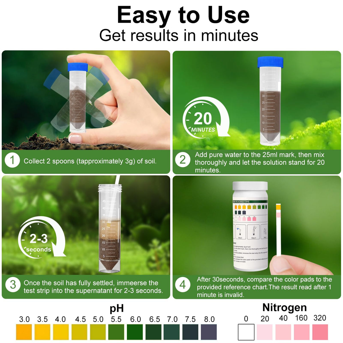 Qteeyou test tube with scale helps precise sample measurement.