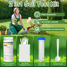 Qteeyou soil test kit for garden and lawn applications.