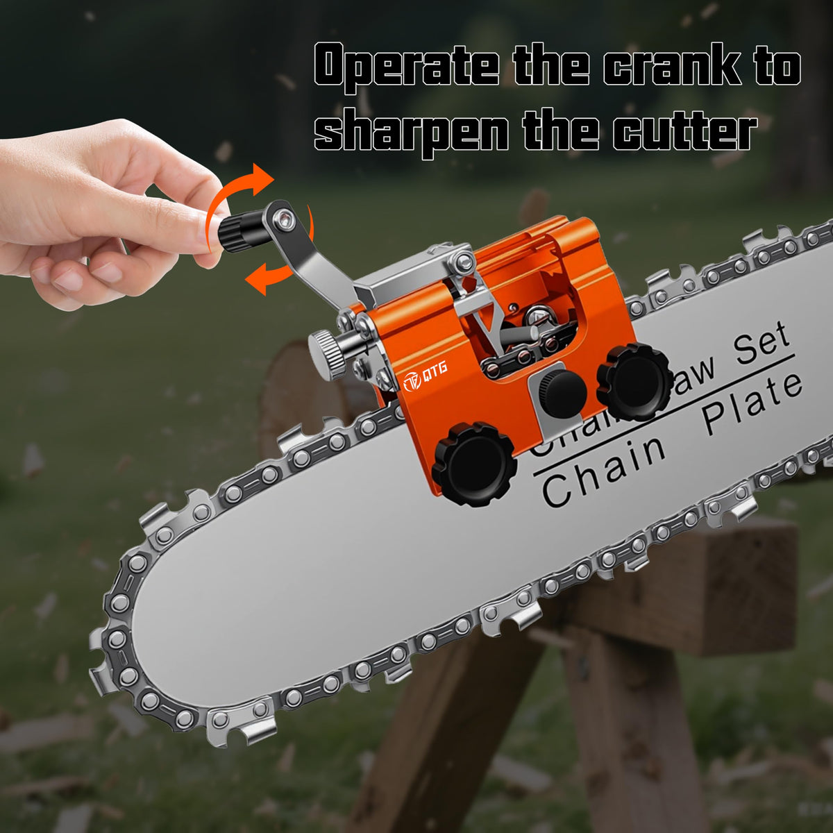 QTG sharpener for gas and electric saws enables quick upkeep