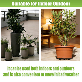 QTLCOHD floor-protecting pot risers prevent scratches on wood decks.