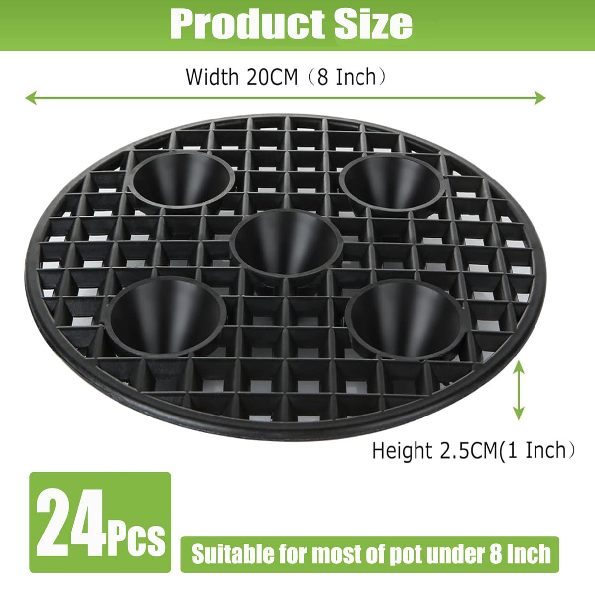 QTLCOHD plastic plant stand elevating a pot outdoors for better light exposure.