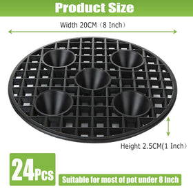 QTLCOHD plastic plant stand elevating a pot outdoors for better light exposure.