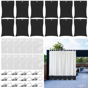 QTRQTR outdoor curtain weights 12-pack stabilize windy drapes