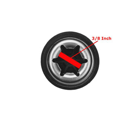 Quadrapoint two-pack hub cap for fast grill restoration
