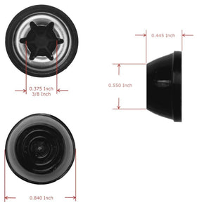 Quadrapoint stainless steel hub cap with durable weatherproof finish