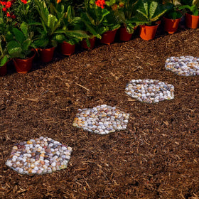Qualdout river rocks hexagon pavers are light and easy to rearrange