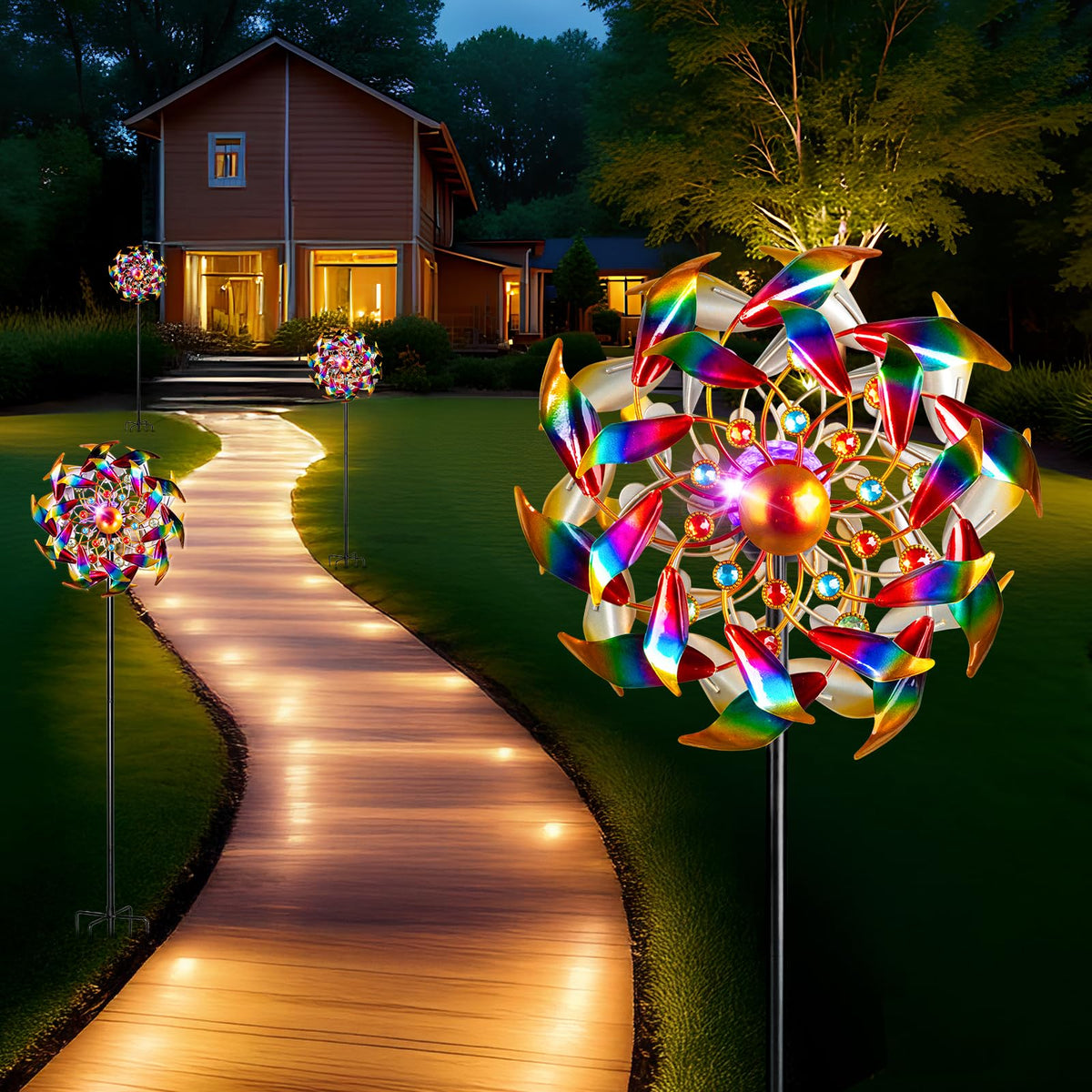 Qualdout patio and lawn centerpiece for a colorful focal point.
