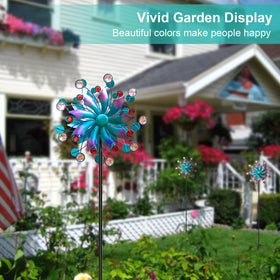 Qualdout sturdy ground stake ensures stable placement in garden soil.