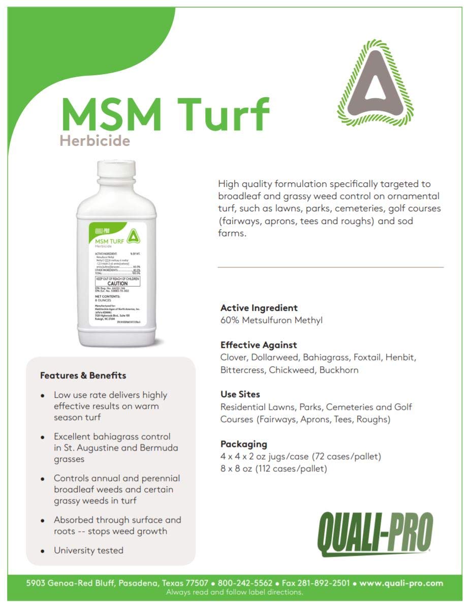 Quali-Pro MSM Turf Herbicide being applied on a lawn for even turf.