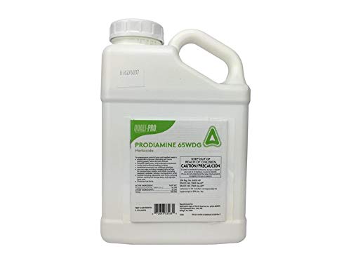 Close-up of Quali-Pro Prodiamine 65 WDG yellow granules for lawn applications