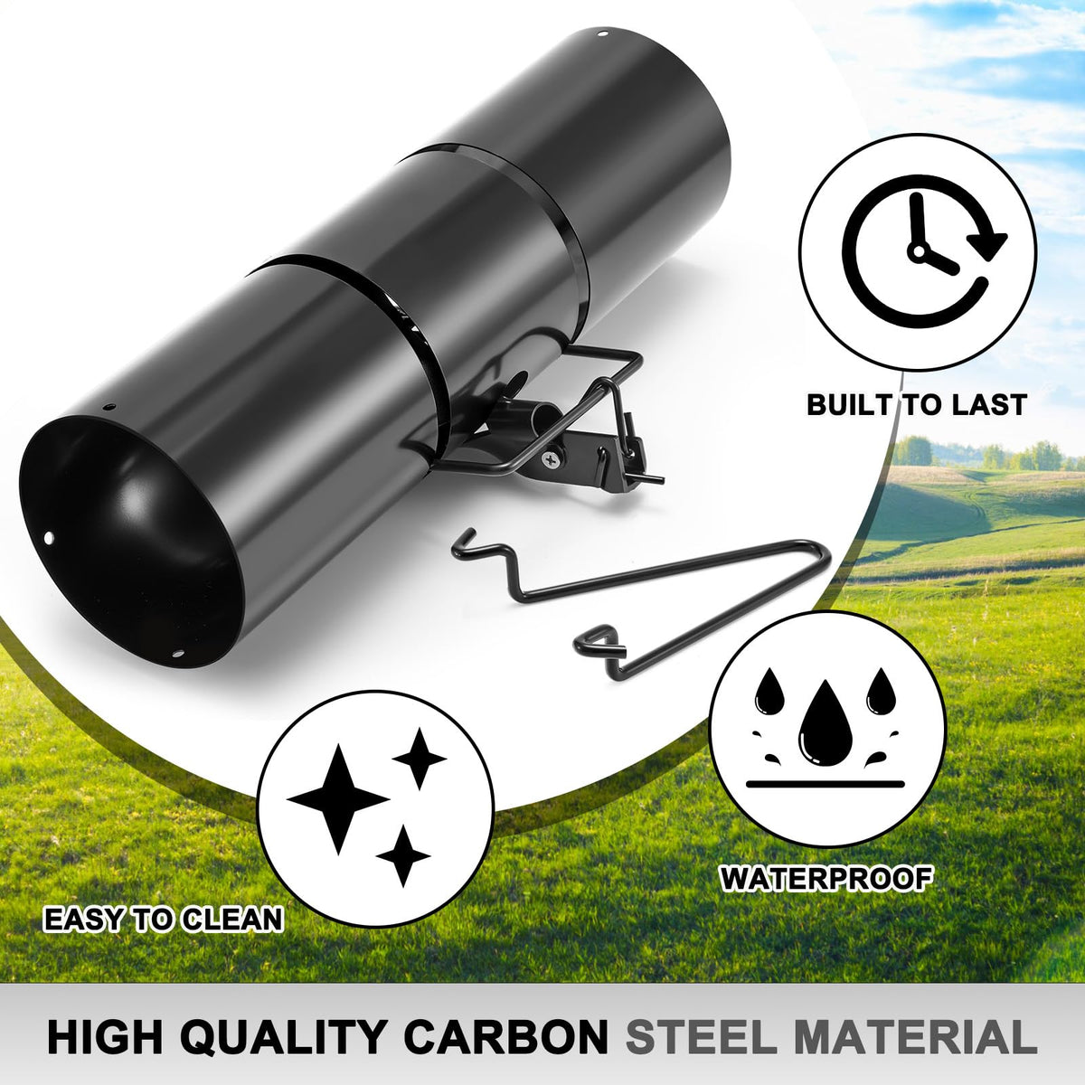 Qualirey 21-gauge steel construction ensures durable outdoor trapping.