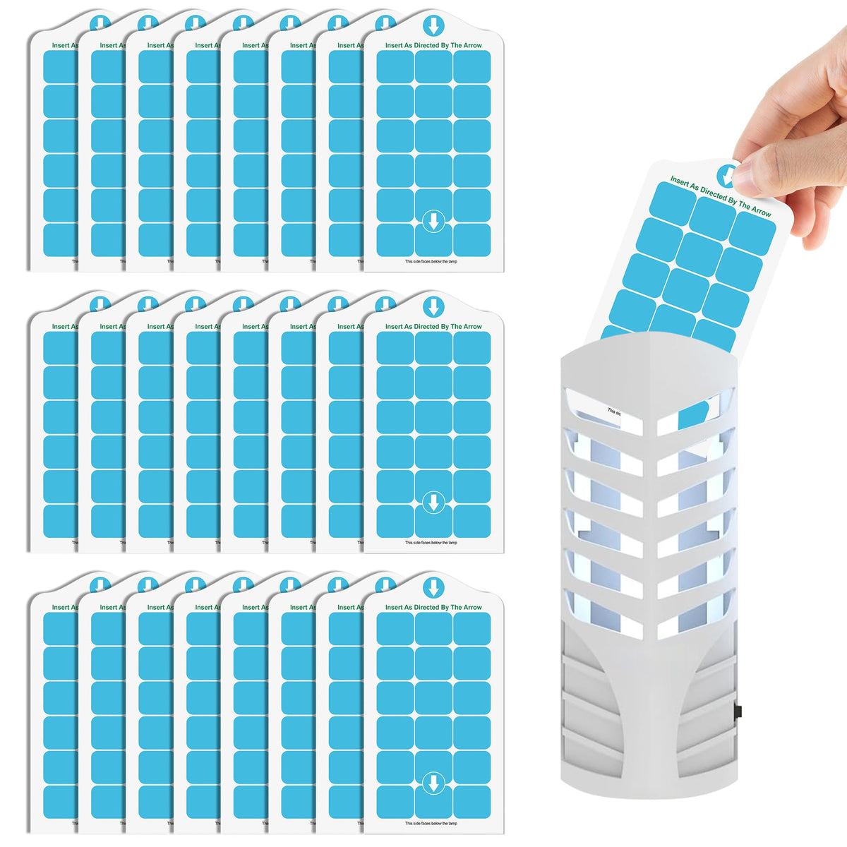 Qualirey 25-pack refills for VEYOFLY lamp trap, continuous indoor insect control.