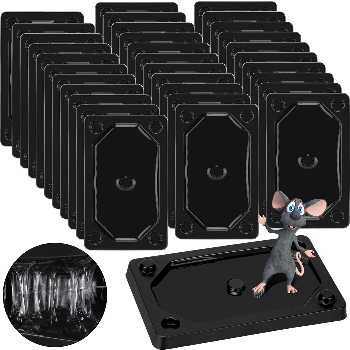 Qualirey 32-piece mouse glue trap with a sticky board for quick interior pest capture.