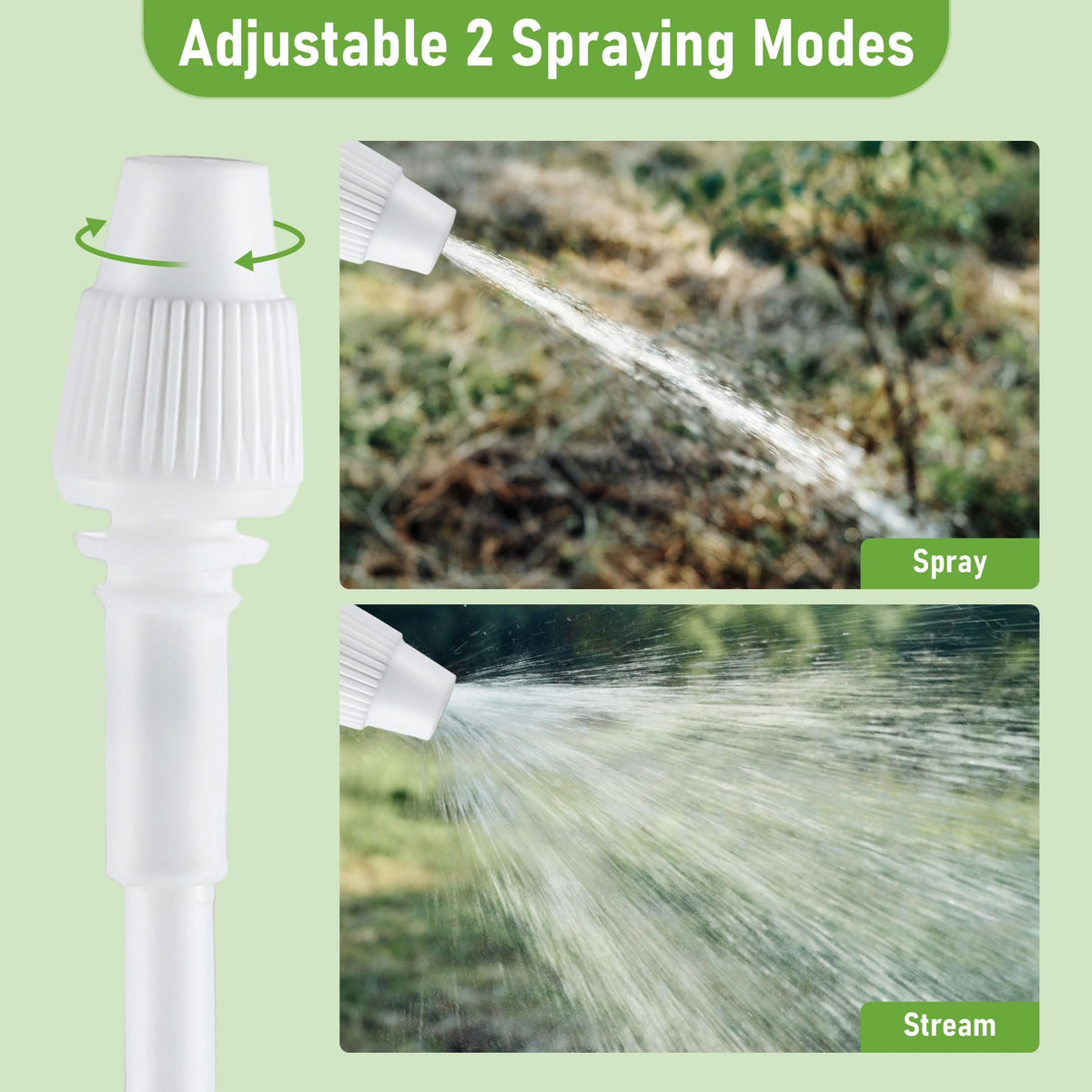 Qualirey 38mm bottle fit sprayer wand for flexible refills.