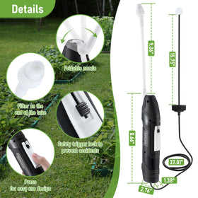 Qualirey wand with adjustable nozzle for mist and stream coverage.