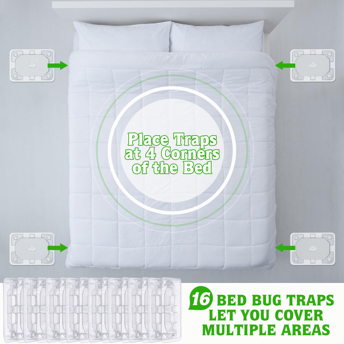 Qualirey bed bug detector in hotel room setup