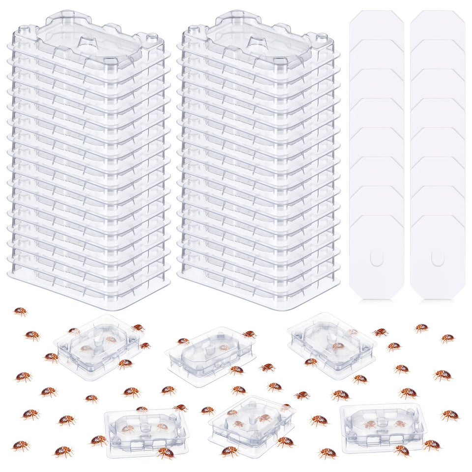 Qualirey bed bug detector traps packaging shows an easy-to-use 16-set kit