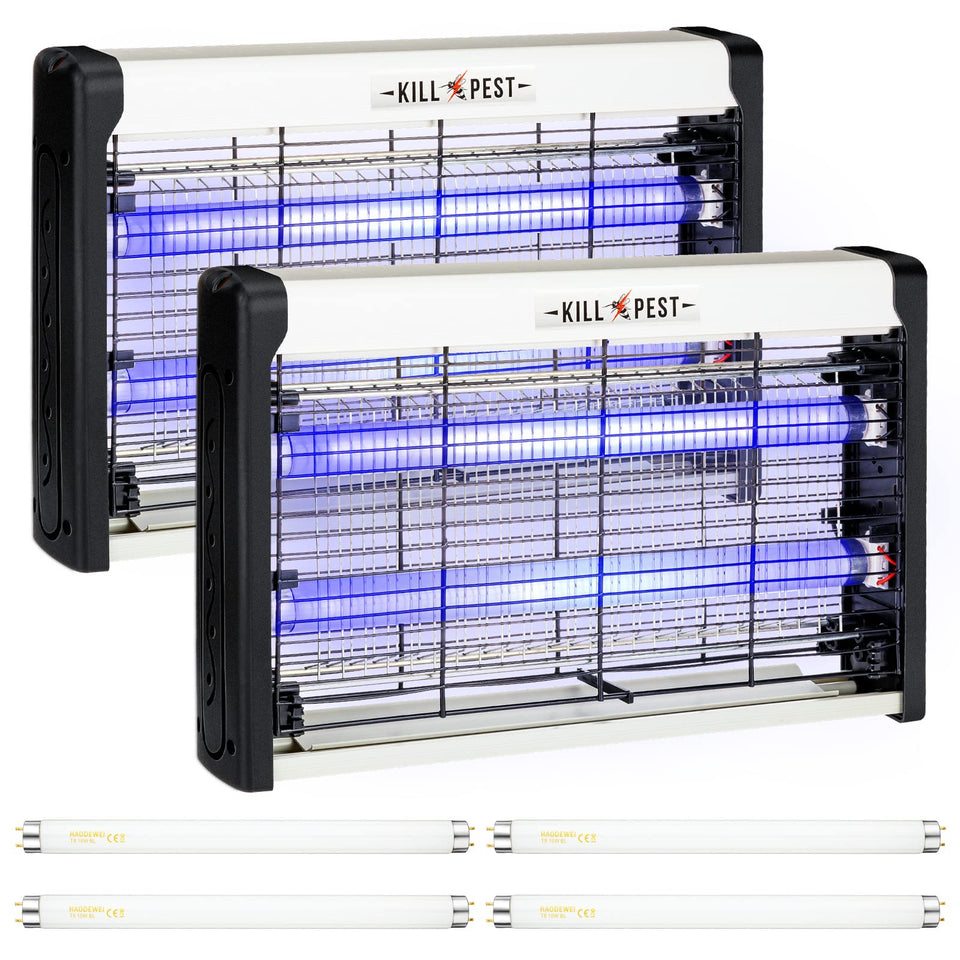 Qualirey bug zapper 2pc front view showing compact indoor pest control setup.