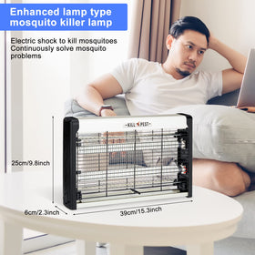 Qualirey bug zapper 2pc side view highlights slim profile and versatile placement.
