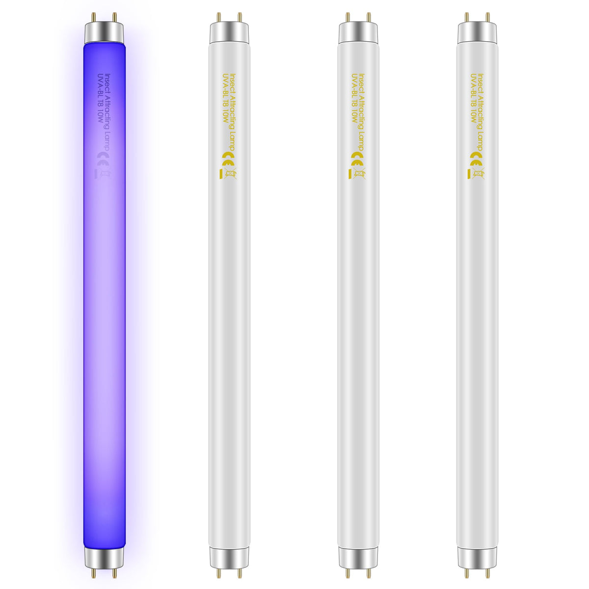 Qualirey 10W T8 bug zapper bulb for efficient insect attraction.