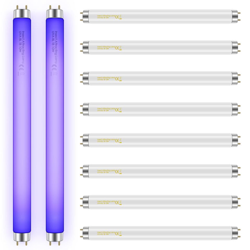 Qualirey 10W bug zapper bulbs, 13-inch pack, ready replacement for 20W zappers.