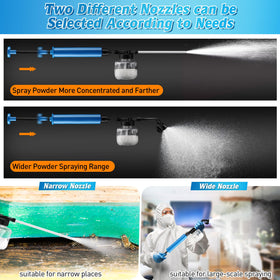 Qualirey cartridge spray gun ensures smooth, even powder distribution.