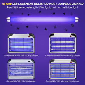 Bulbs compatible with Aspectek, Liba, Micnaron, and Lulu Home bug zappers.
