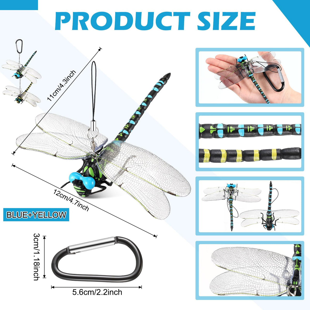 Qualirey dragonfly wings closeup highlights vivid realism for indoor garden displays.