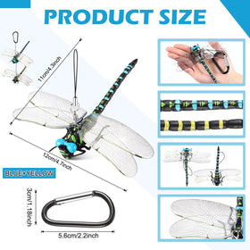 Qualirey dragonfly wings closeup highlights vivid realism for indoor garden displays.