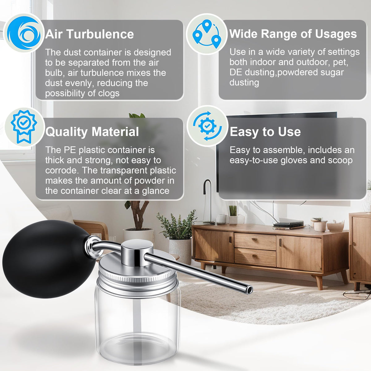 Qualirey duster suitable for indoor and outdoor tasks