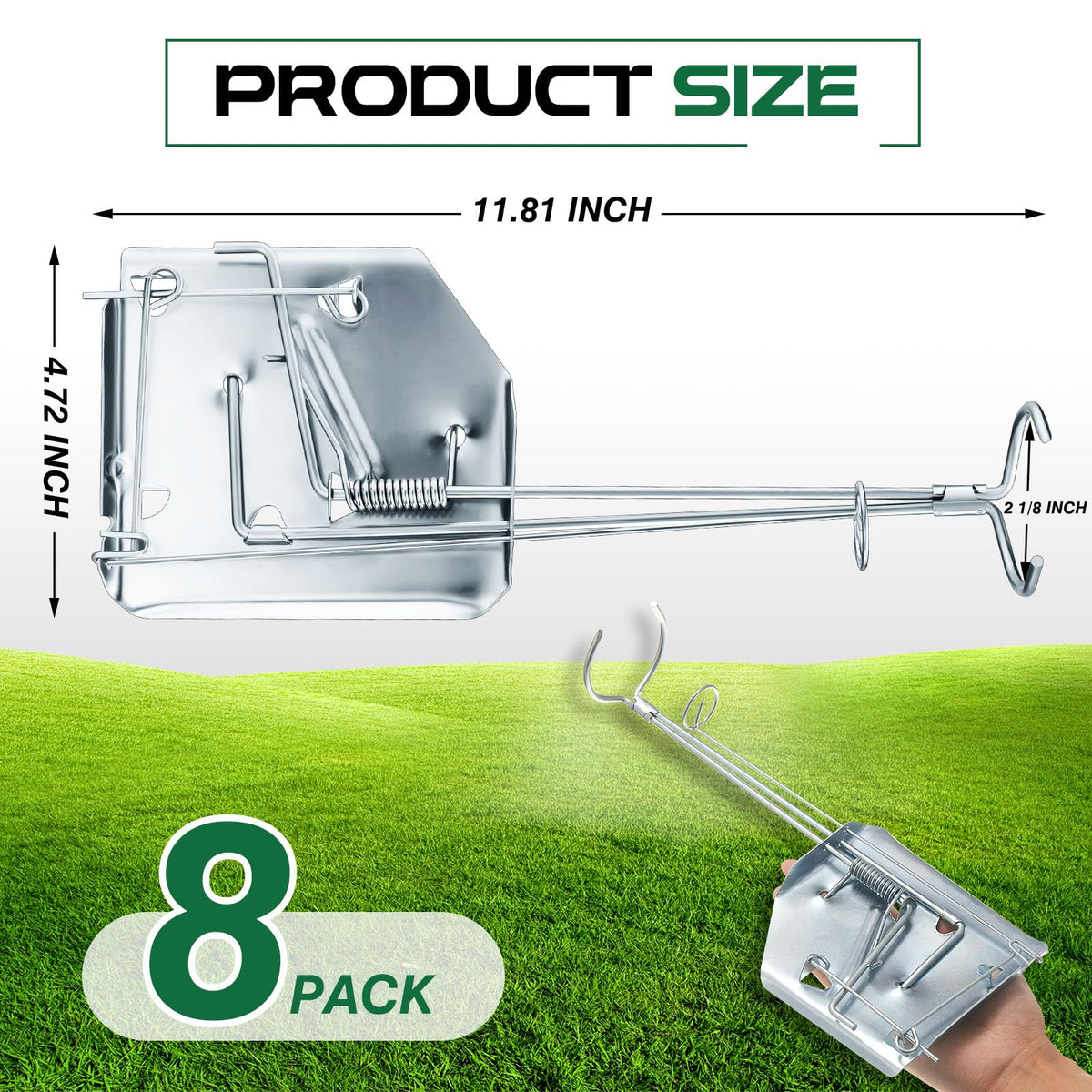 Qualirey easy-setup mole trap for simple garden pest control