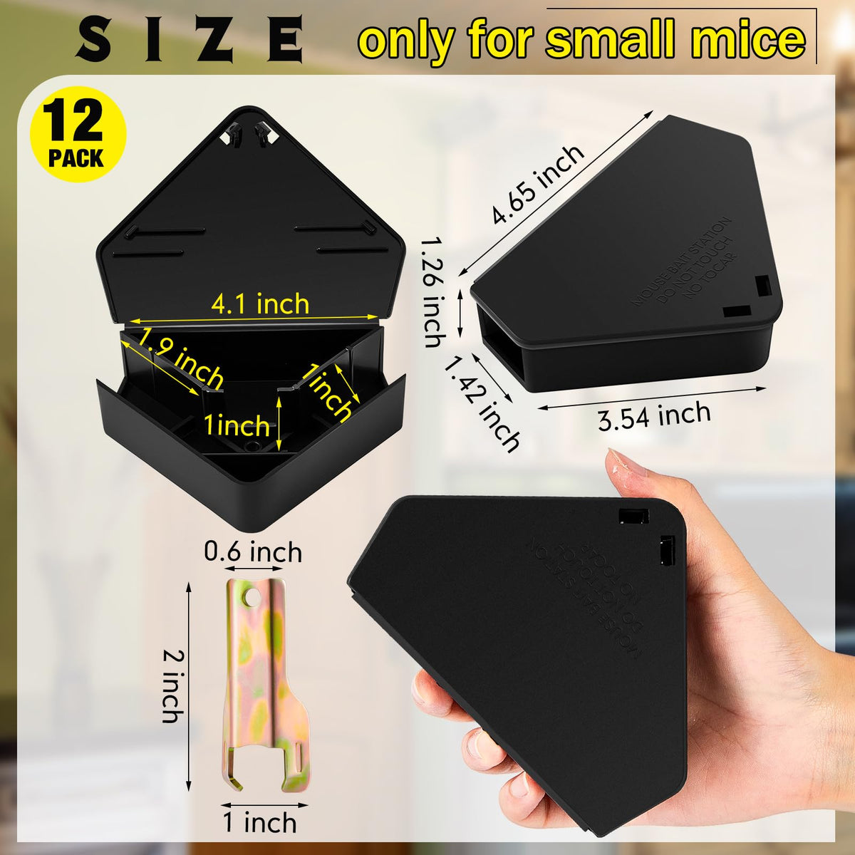 Qualirey enclosed-design mouse station suitable for indoor and outdoor placement.