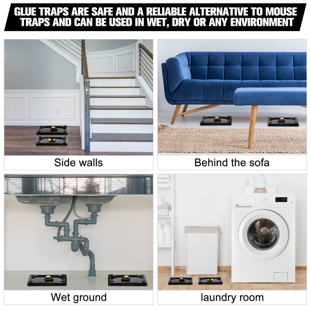 Qualirey family-friendly traps safely placed away from pets and children.