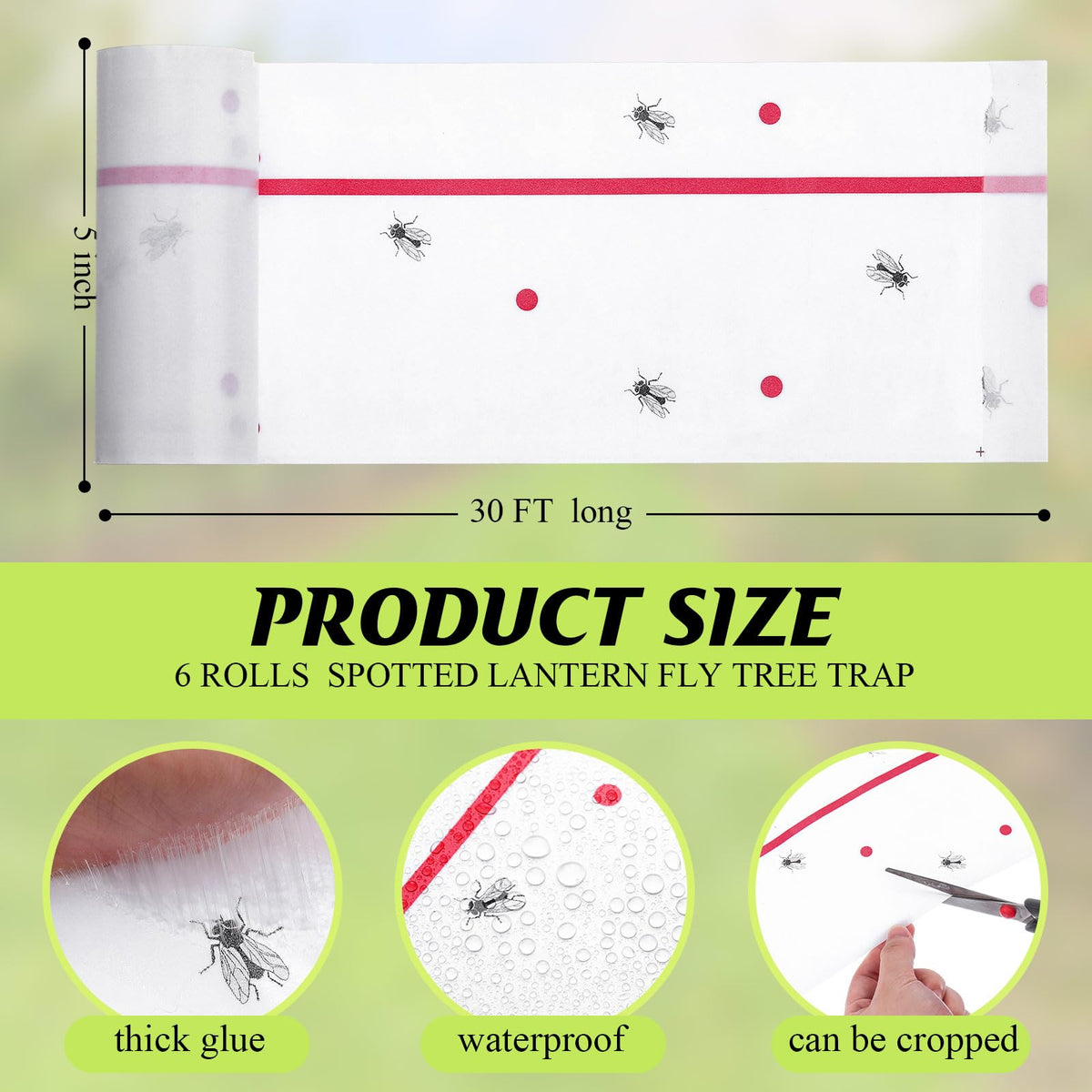 Qualirey fly trap glue strip is designed for outdoor use and broad coverage.