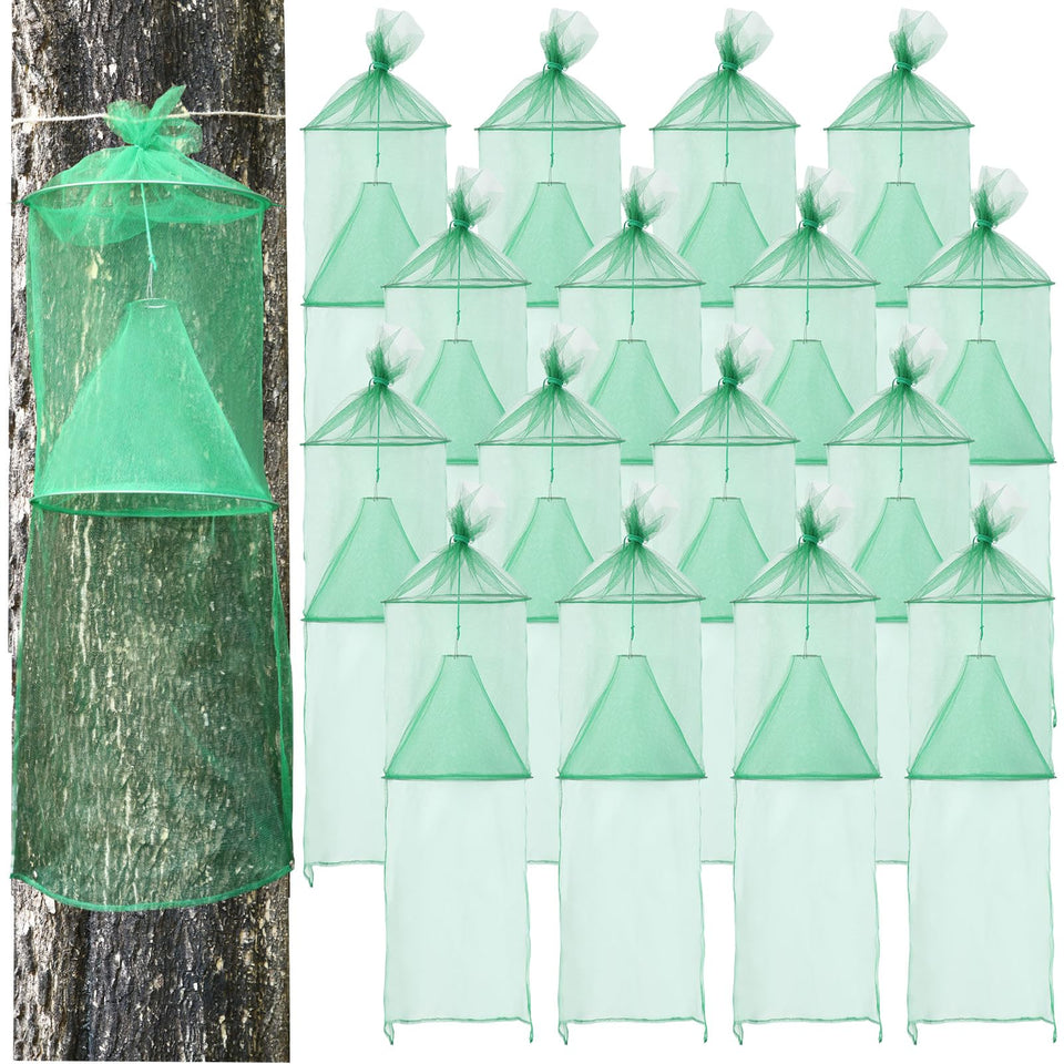Qualirey front view showing 16 green tree traps, clear storage benefit