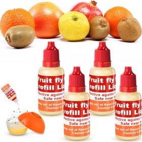 Qualirey fruit fly trap refill liquid bottle pour for easy, safe kitchen use.
