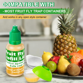 Qualirey fruit fly refill formula uses natural attractants without aerosols.