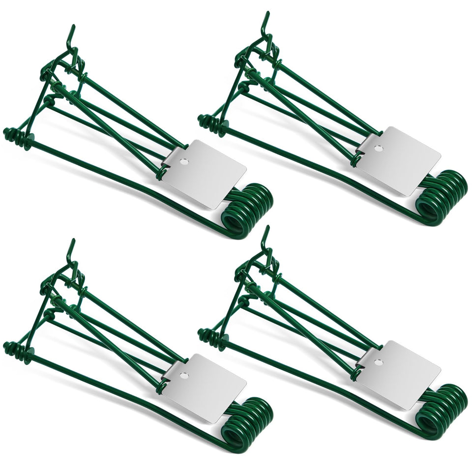 Qualirey gopher trap 4-piece set ready for quick lawn installation